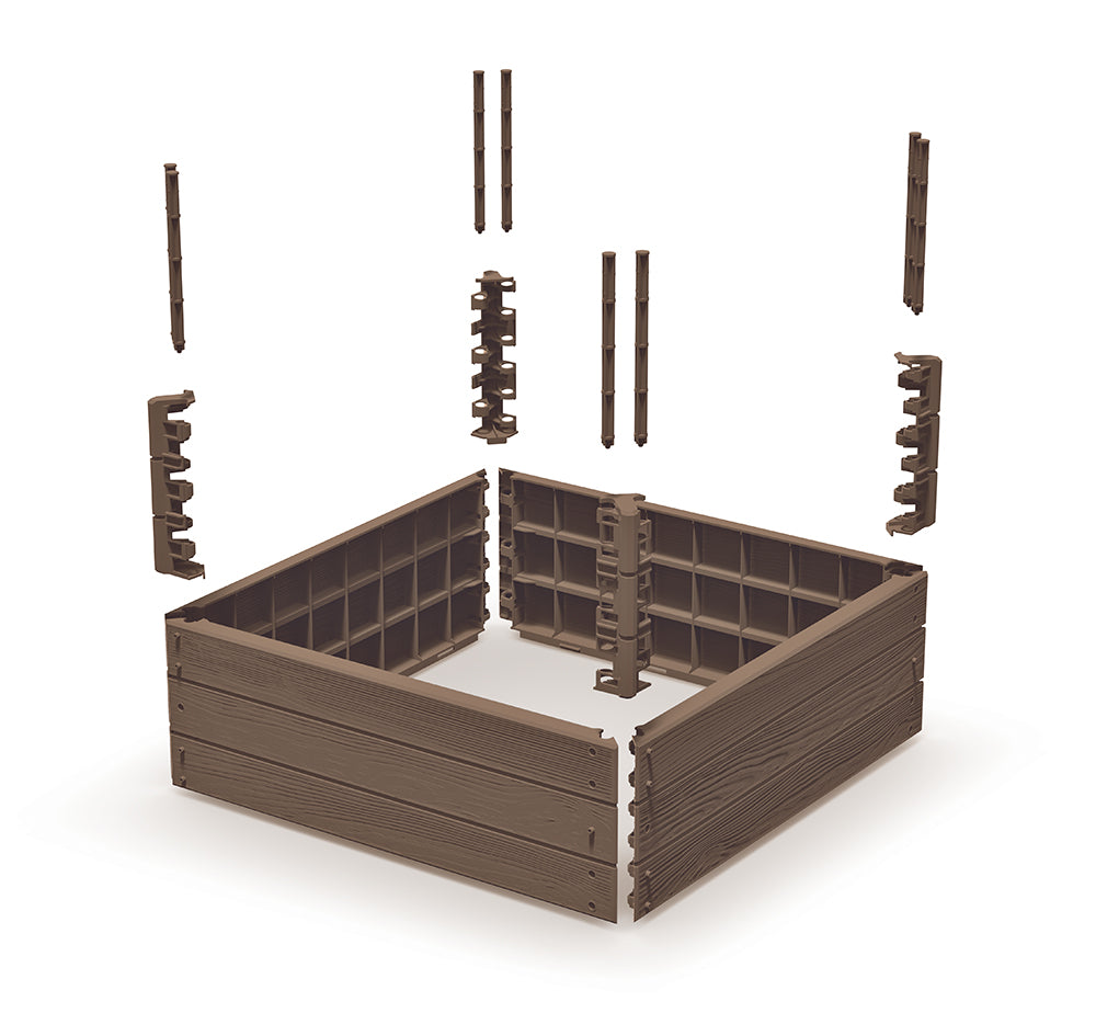 Rabata ogrodowa My Home & Garden Base Woody IBWS 75 x 75 x 25 cm