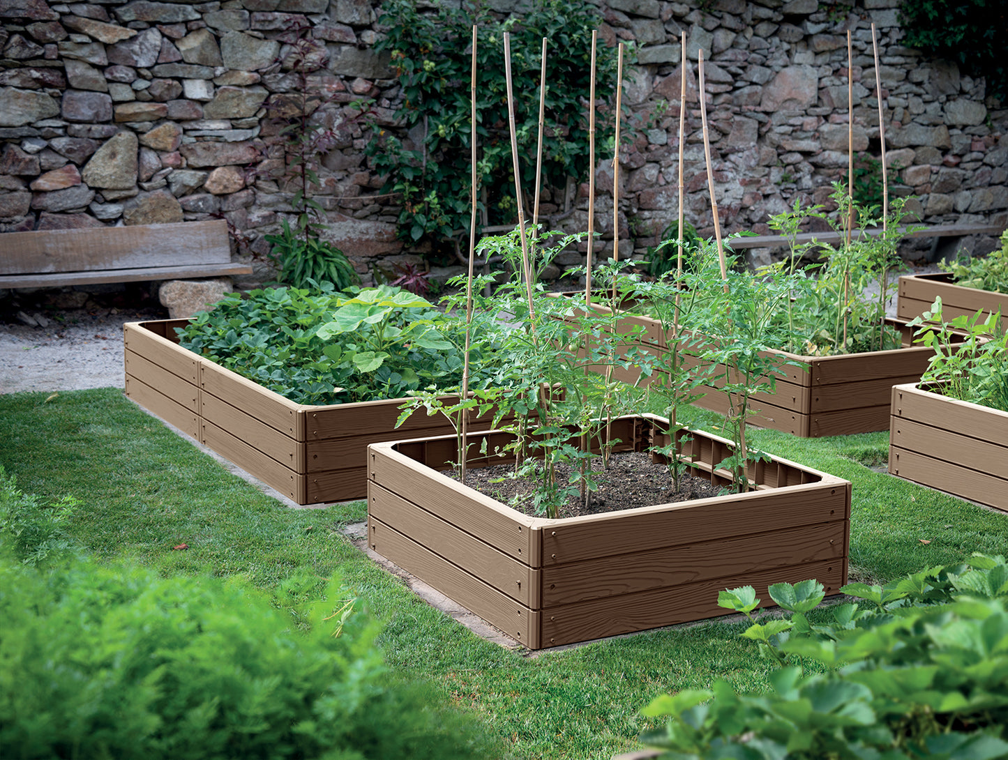 Rabata ogrodowa My Home & Garden Base Woody IBWS 75 x 75 x 25 cm