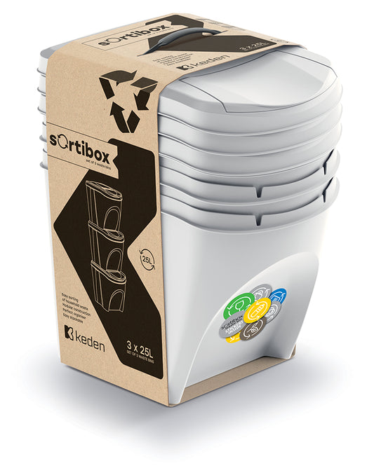 Kosz do segregacji odpadów Sortibox set 3x25l