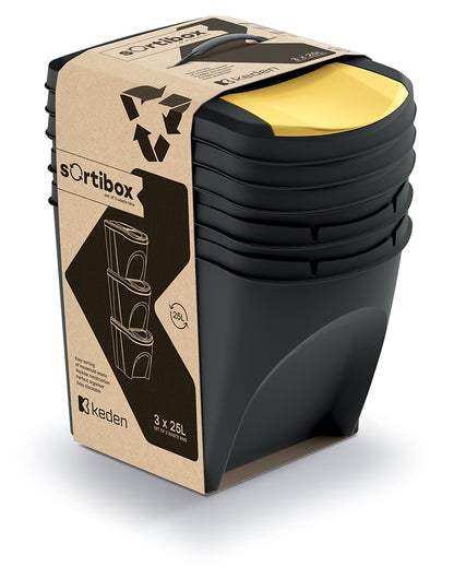 Kosz do segregacji odpadów Sortibox set 3x25l