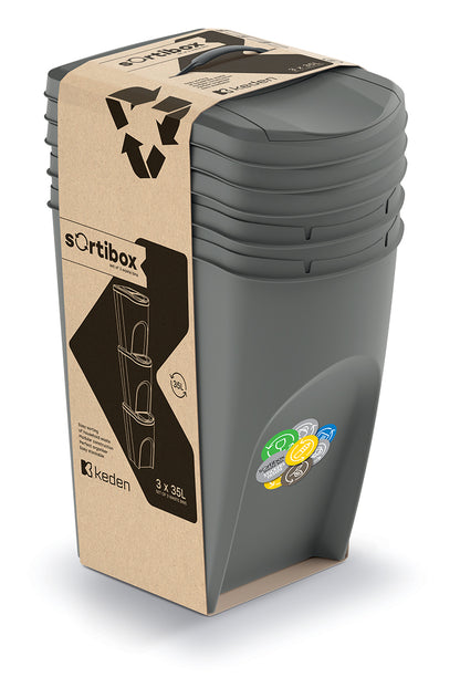 Kosz do segregacji odpadów Sortibox set 3x35l